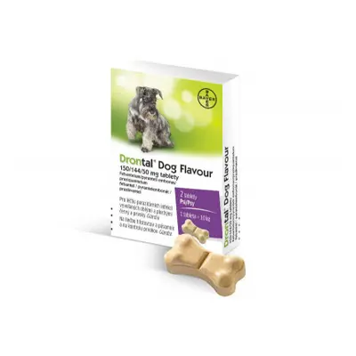 Drontal Dog Flavour 150/144/50mg psy tbl.2