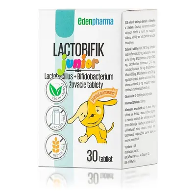 Edenpharma Lactobifík junior příchuť pomeranč tbl.30