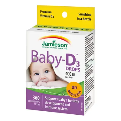 JAMIESON Baby-D3 Vitamín D3 400 IU kapky 11.7ml