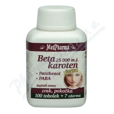 MedPharma Beta karot.25 000 m.j.Pant.+PABA tob.107