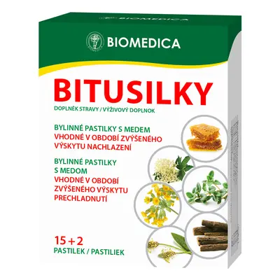 Bitusilky bylinné pastilky s medem 15+2