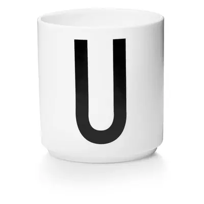 Porcelánový hrnek U DESIGN LETTERS - bílý