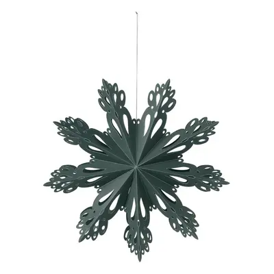 Závěsná vánoční dekorace průměr 30 cm Broste SNOWFLAKE -M - zelená