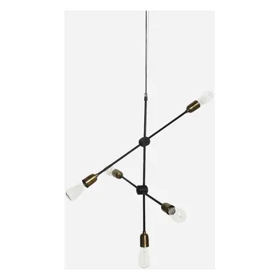 Závěsná lampa 78 cm MOLECULAR House Doctor - černá/zlatá