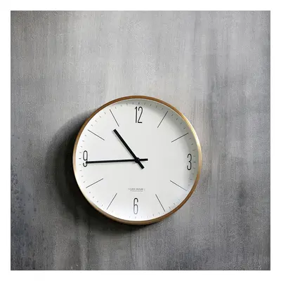 Nástěnné hodiny 30 cm CLOCK COUTURE House Doctor - bílé/růžové zlaté