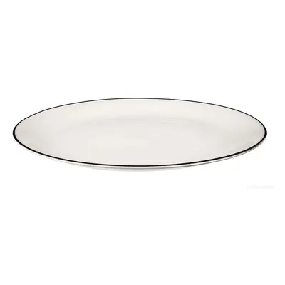 Dezertní talíř s proužkem 21 cm A TABLE LIGNE NOIR ASA Selection - bílý