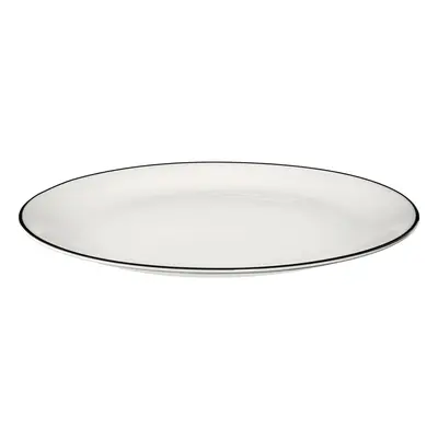 Mělký talíř s proužkem 26,5 cm A TABLE LIGNE NOIR ASA Selection - bílý