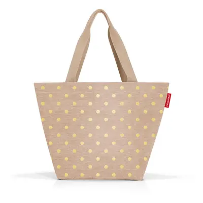 Nákupní taška přes rameno Reisenthel Shopper M Metallic dots coffee