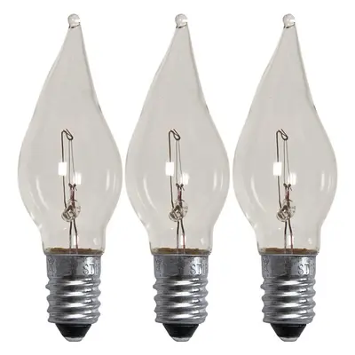 Sada 3 ks náhradní LED žárovka E10 a 34V Star Trading Spare Bulb - čirá