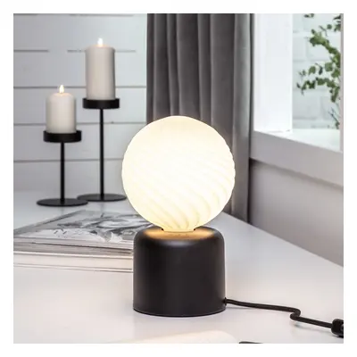 Stolní lampa pro žárovku E27 výška 10 cm Star Trading Glans - černá