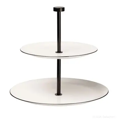 Dvoupatrový etažér 23,5 cm A TABLE LIGNE NOIR ASA Selection - slonová kost