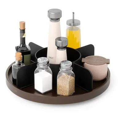 Otočný organizér Umbra BELLWOOD LAZY SUSAN - černý/ořechový