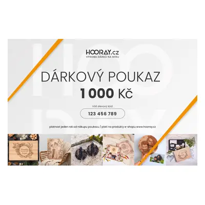 HOORAY.cz Dárkový poukaz 1000 Kč