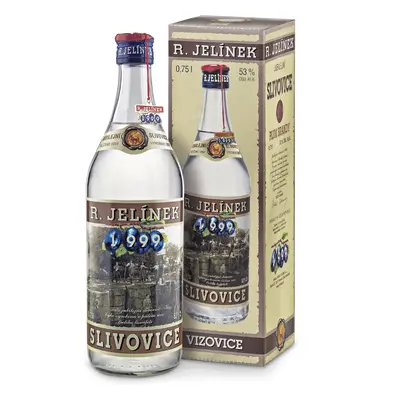 R. JELÍNEK Jubilejní slivovice 1999 53% 0,7l (tuba)