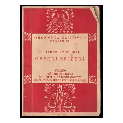 Obecní zřízení - Jaroslav Flögel (1923, Státní nakladatelství)