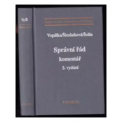 Správní řád : komentář (2001, C.H. Beck)