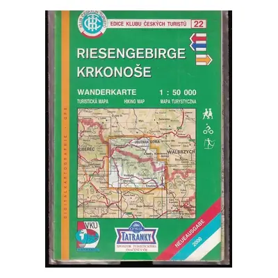 Riesengebirge : Wanderkarte 1:50^000 = Krkonoše : turistická mapa (2000, Klub českých turistů)