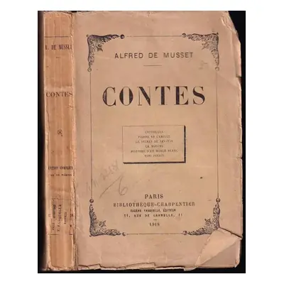 Contes - Alfred de Musset (1918, Bibliothéque - Charpentier)