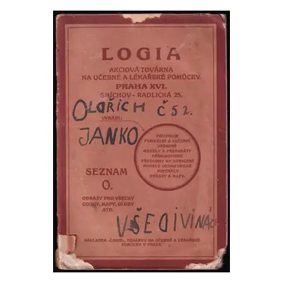 Logia akciová továrna na učebné a lékařské pomůcky Praha XVI. Smíchov-Radlická třída 25 : vyrábí