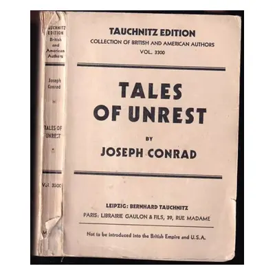 Tales of Unrest - Joseph Conrad (J.M. Dent & Sons)