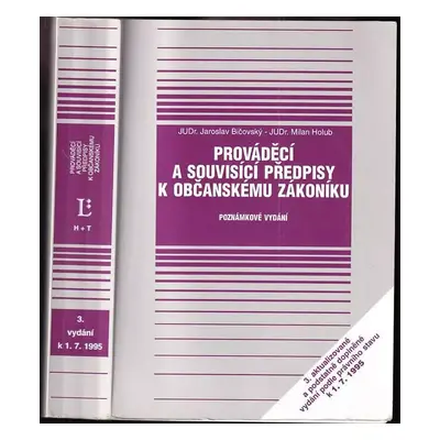 Občanský zákoník : předpisy prováděcí a souvisící : podle právního stavu k 1. 6. 1994 - Díl 2 - 