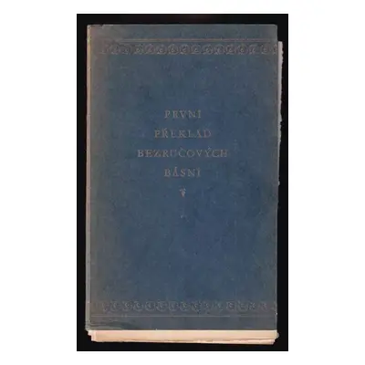 První překlad Bezručových básní - Josef Nováček (1927, J. Nováček,l)