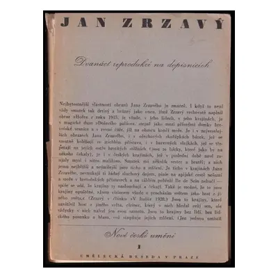 Jan Zrzavý - dvanáct reprodukcí na dopisnicích (Umělecká beseda)