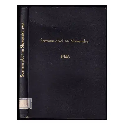 Soznam obcí na Slovensku podľa administratívneho rozdelenia k 1. septembru 1946 (1946, Štátny pl