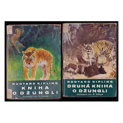 Kniha o džungli + Druhá kniha o džungli - OBÁLKA ZDENĚK BURIAN - Rudyard Kipling (1936, Jos. R. 