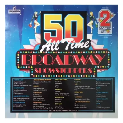 50 All Time Broadway Showstoppers (2xLP) - Various (1977, Pickwick Records)