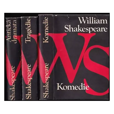 William Shakespeare 3X - Komedie + Tragédie + Antická dramata - Romeo a Julie + Hamlet + Othello