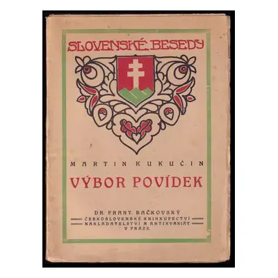 Výbor povídek - Svetozár Hurban Vajanský (1920, Dr. František Bačkovský, Československé nakladat