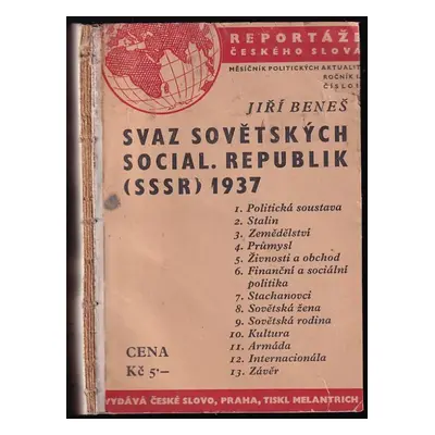 Svaz sovětských social. republik (SSSR) 1937 - Jiří Beneš (1937, České Slovo)