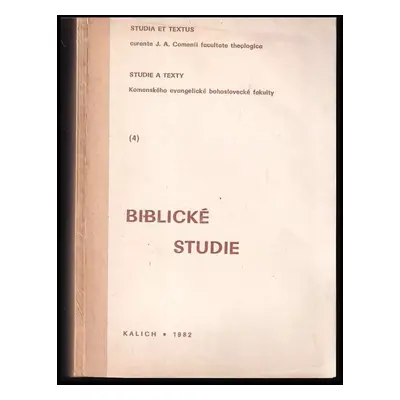 Biblické studie (1982, Kalich)