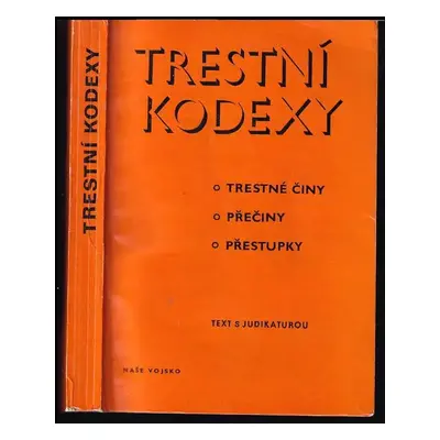 Trestní kodexy : (trestné činy, přečiny, přestupky) : text s judikaturou (1979, Naše vojsko)