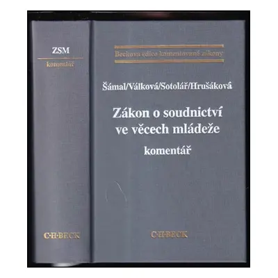 Zákon o soudnictví ve věcech mládeže : komentář (2004, C.H. Beck)