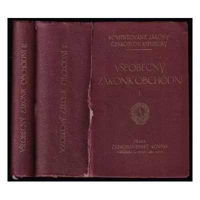 Všeobecný zákoník obchodní a pozdější normy obchodního práva v zemích historických (1929, Českos