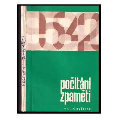 Počítání zpaměti v 6. až 9. ročníku základní devítileté školy - František Dušek (1968, Státní pe