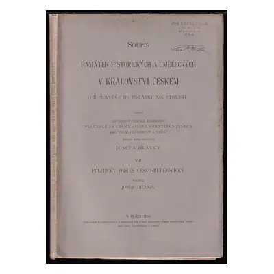 Soupis památek historických a uměleckých v království Českém od pravěku do počátku XIX. století 