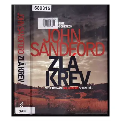 Zlá krev - John Sandford (2014, BB art)