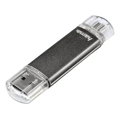 Hama flashPen "Laeta Twin" 32 GB 10 MB/s, šedá