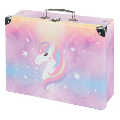 BAAGL Skládací školní kufřík Rainbow Unicorn s kováním