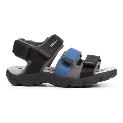 Sandály GEOX JR SANDAL STRADA BLACK/BLUE