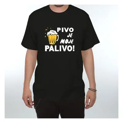 Tričko - Pivo je moje palivo - M černá