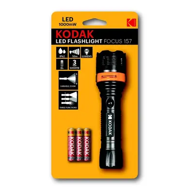 Kodak svítilna LED Focus 157 Flashlight, 60 Lumen + 3x AAA Extra Heavy Duty