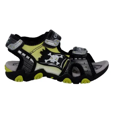 GEOX JR SANDAL STRIKE GREY/LIME