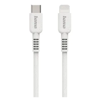 Hama Eco MFi kabel USB 2.0 pro Apple, USB-C – Lightning, 1 m, bílý