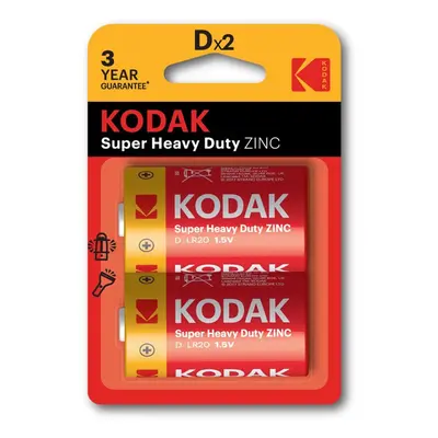 Kodak baterie Heavy Duty zinko-chloridová, D, 2 ks, blistr