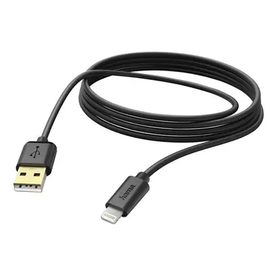 Hama MFI USB nabíjecí/ datový kabel pro Apple s Lightning konektorem, 3 m, černý