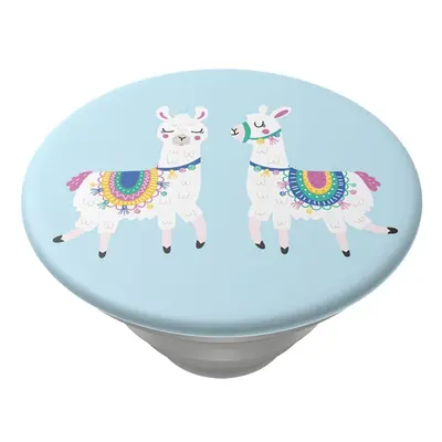 PopSockets PopTop Gen.2, Llamalliance in Blue, dvě lamy na modrém pozadí, výměnný vršek